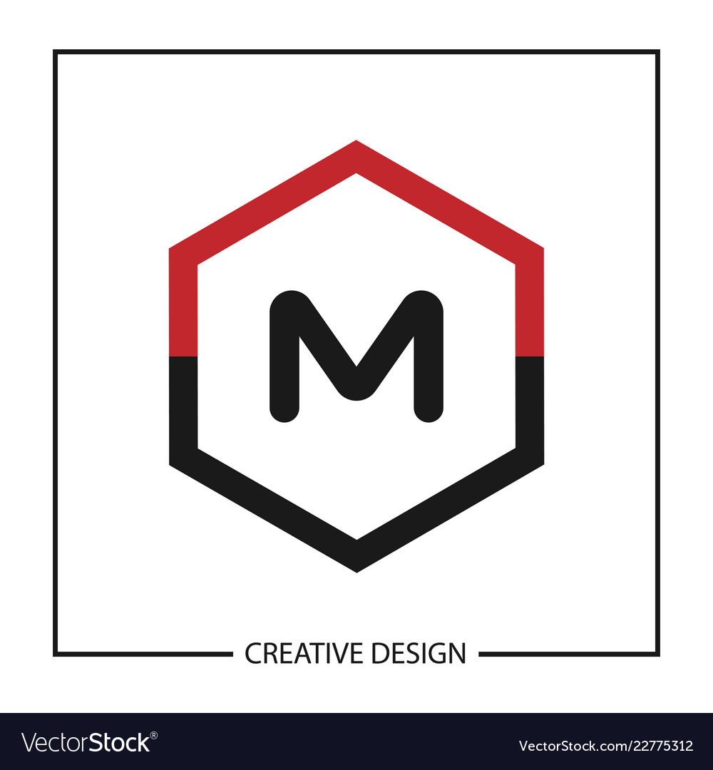 Initial letter m logo template design