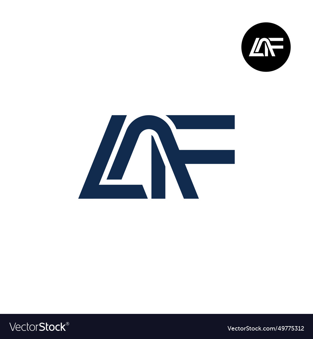 Letter laf monogram logo design Royalty Free Vector Image