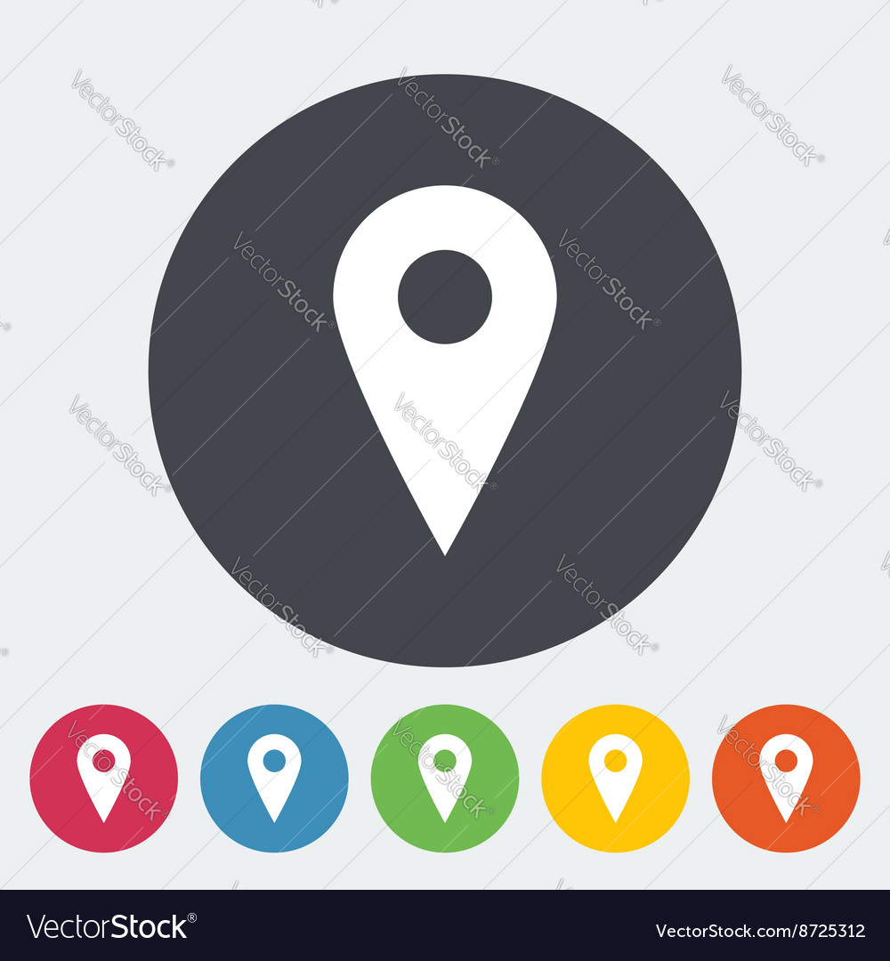 Map pointer flat icon