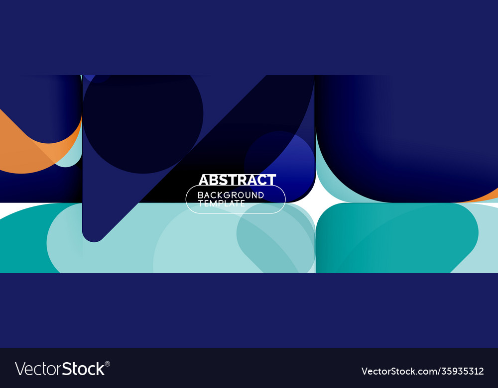 Modern geometric round shapes and dynamic lines vector image Modern geometric round shapes and dynamic lines