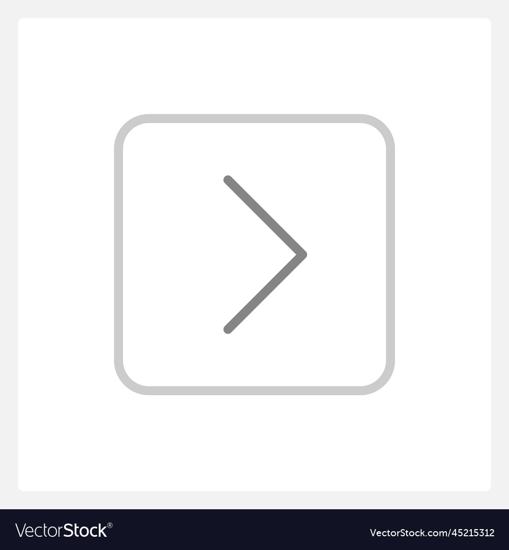 Normal forward arrow ui element template vector image Normal forward arrow ui element template