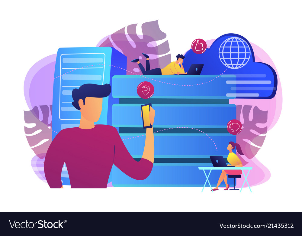 Proxy server concept Royalty Free Vector Image