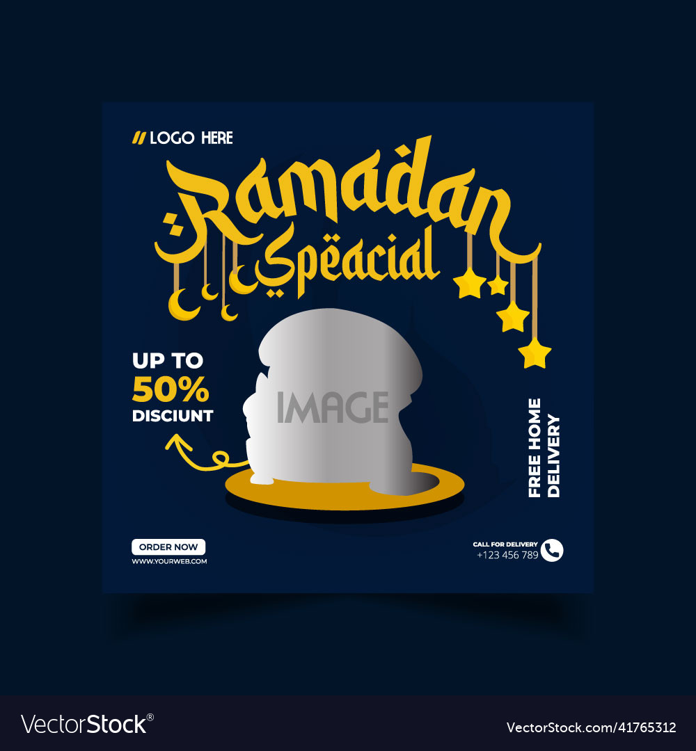 Ramadan Verkauf Social Media Post Vorlage Banner ad