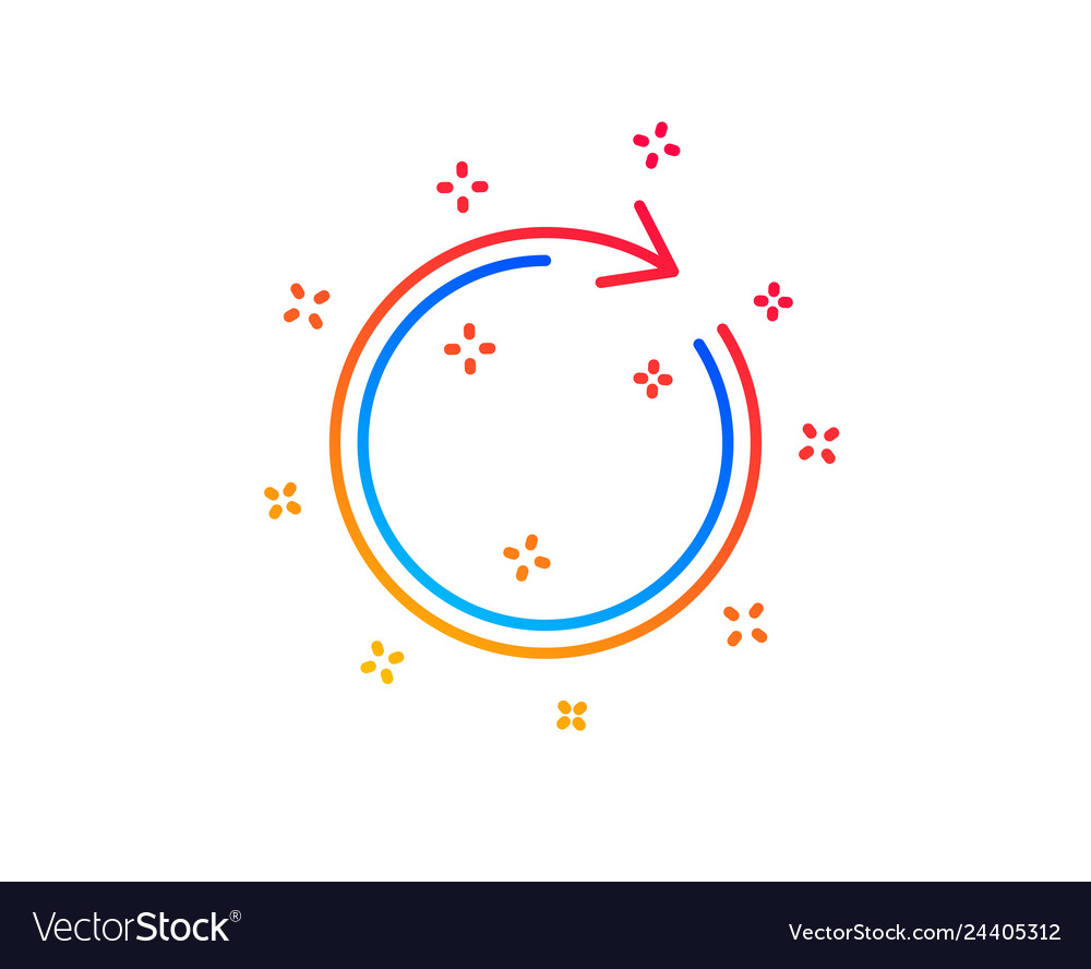 Refresh line icon rotation arrow sign