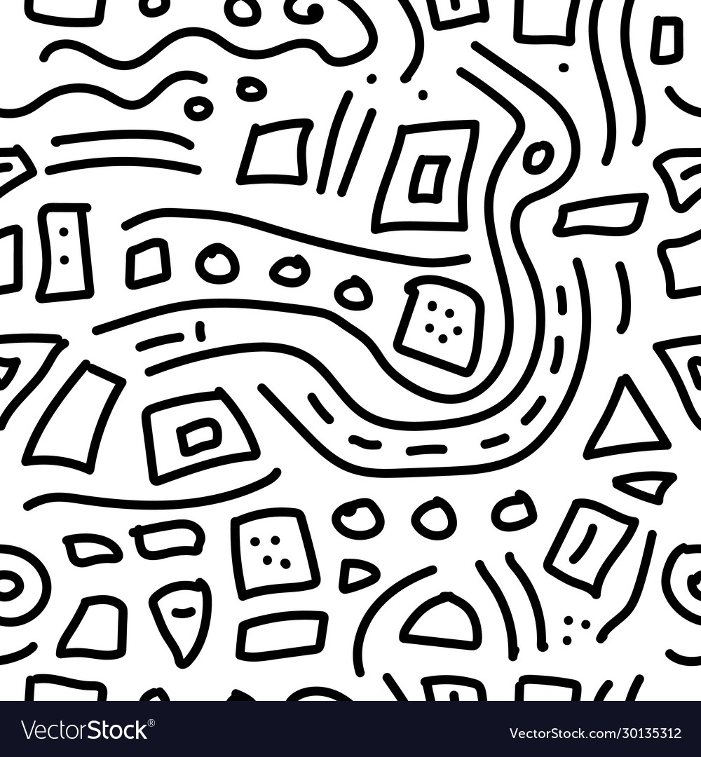 Seamless abstract ethnic pattern lines dots vector image Seamless abstract ethnic pattern lines dots