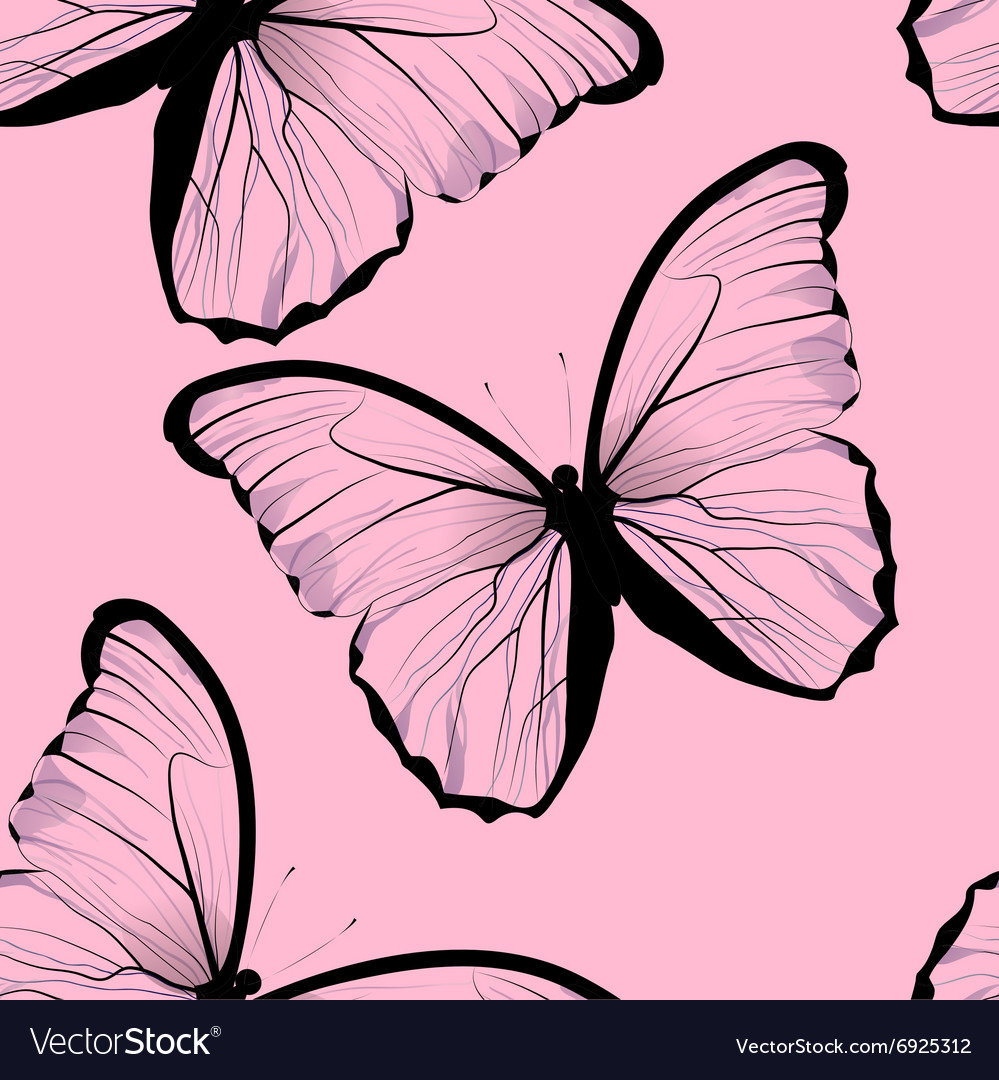 Seamless tiling repeating butterfly pattern