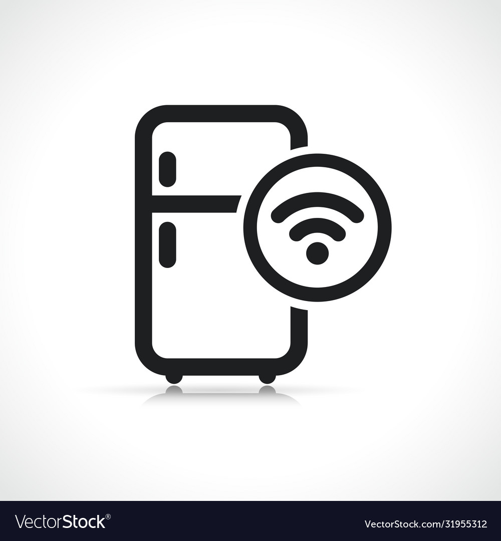 Smart Fridge Symbol Icon Royalty Free Vector Image