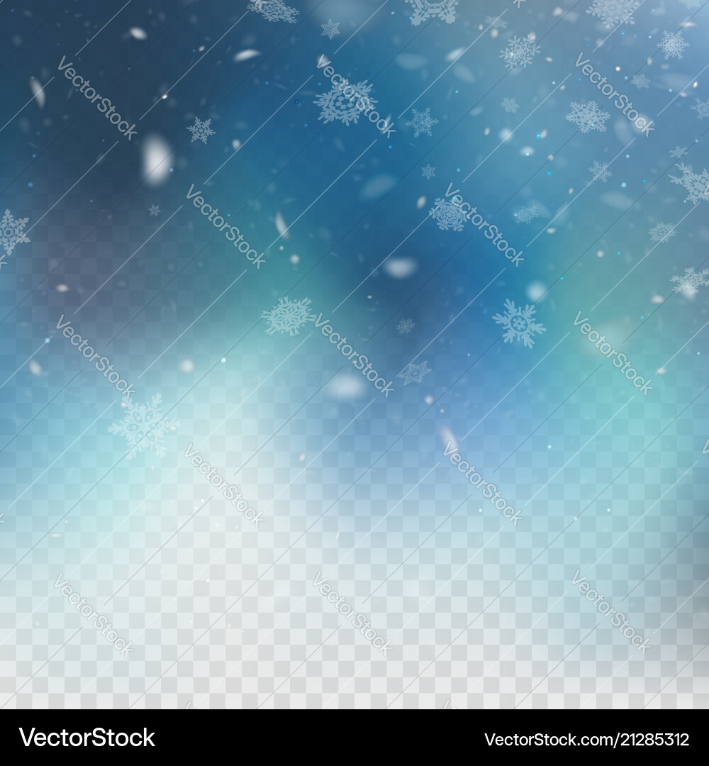 Stock realistic falling snow Royalty Free Vector Image
