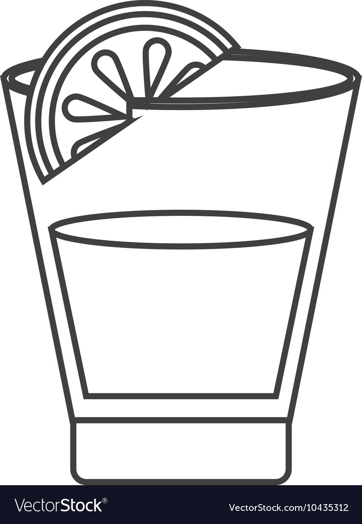 Shot Glass Clipart Black And White