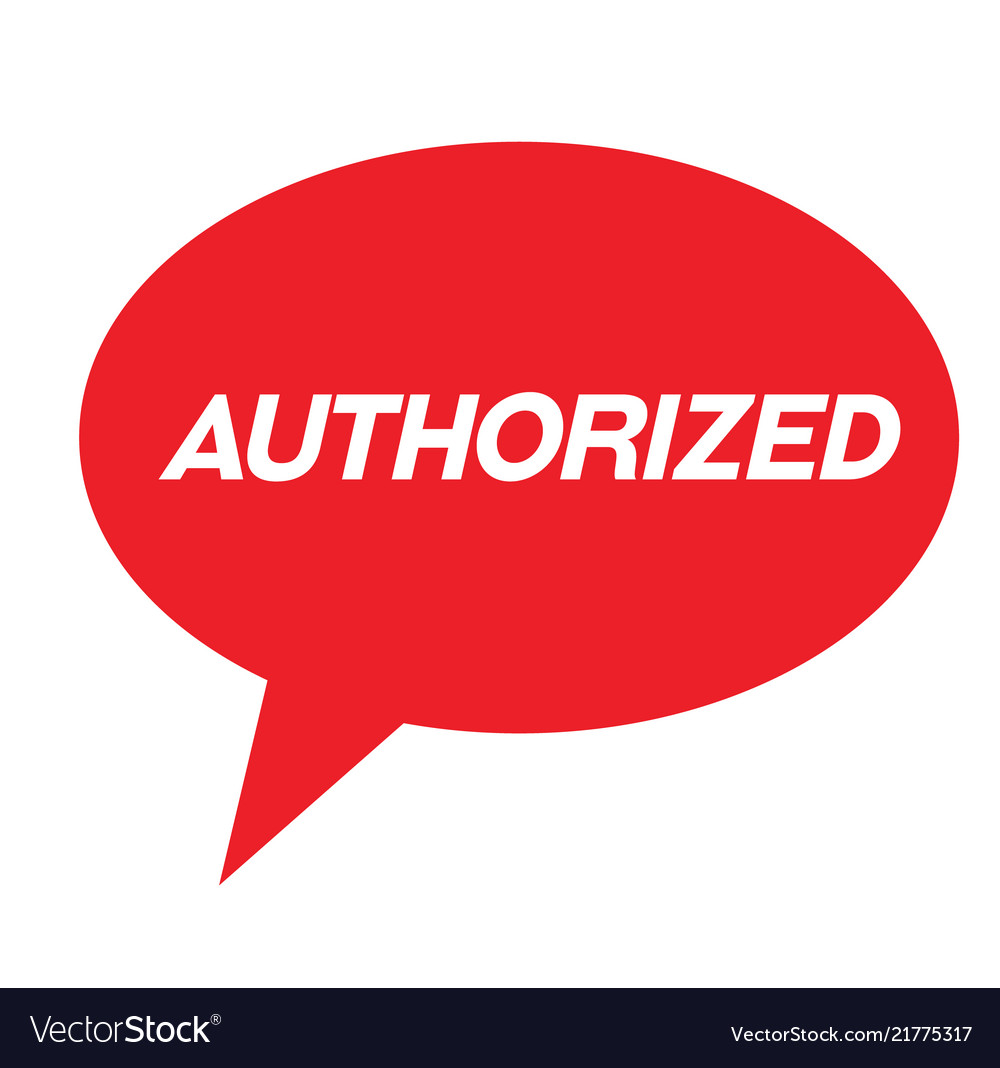 Authorized rubber stamp