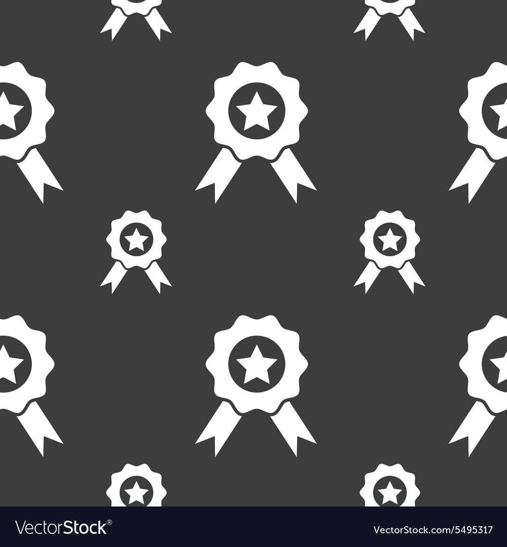 Award medal of honor icon sign seamless pattern