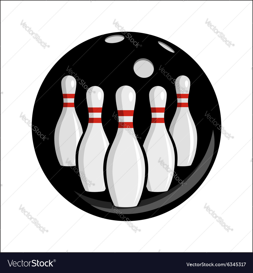 Bowling team or club emblem Royalty Free Vector Image