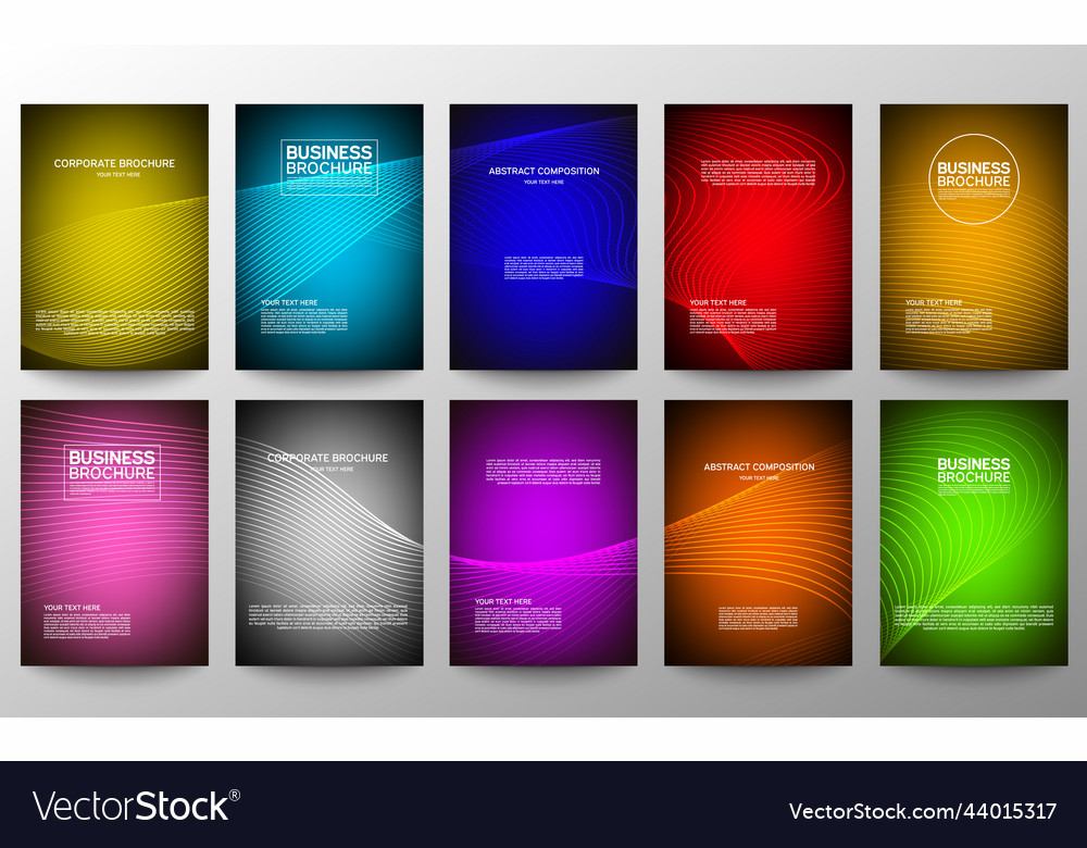 Cover geometric minimal set abstract line pattern vector image Cover geometric minimal set abstract line pattern
