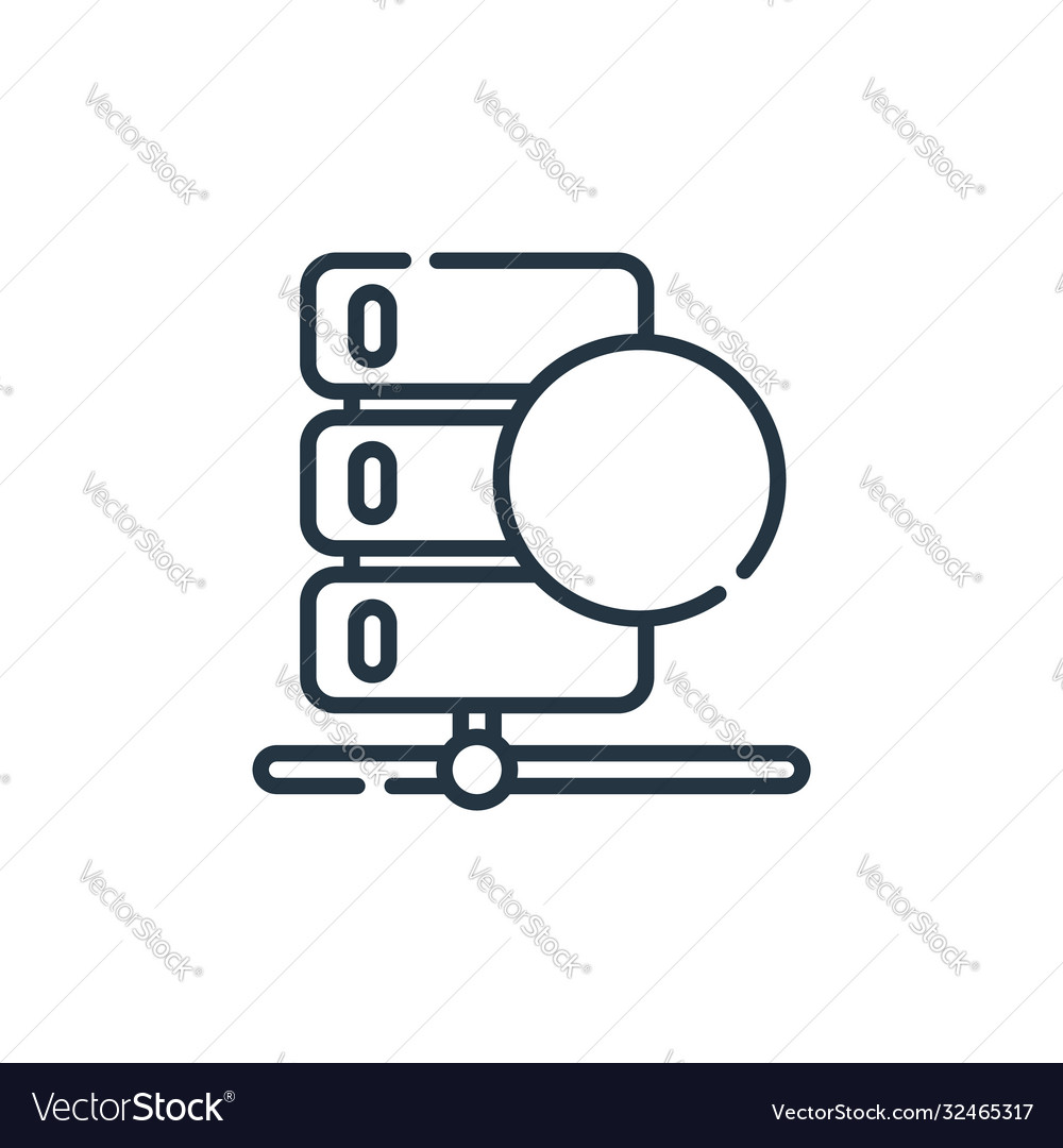 Database icon isolated on white background vector image Database icon isolated on white background