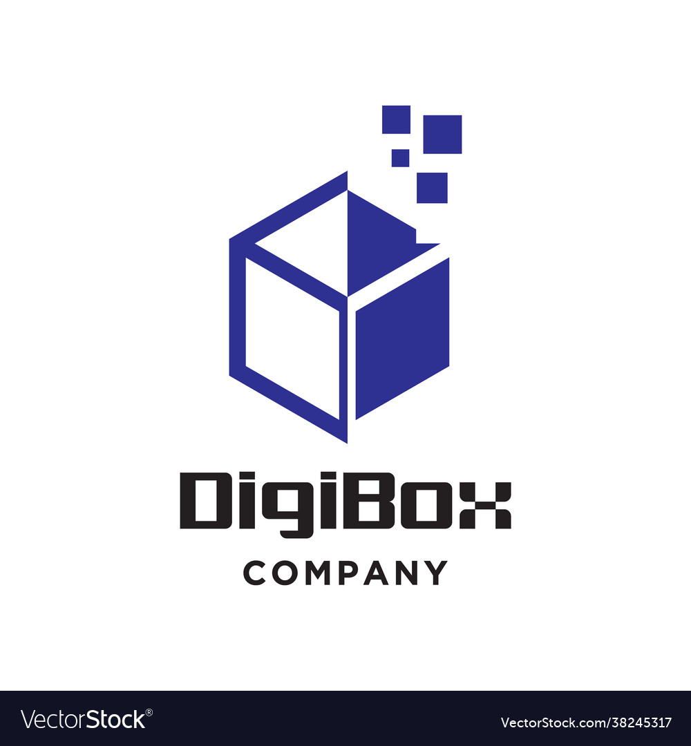 Digital Box Logo Royalty Free Vector Image - Vectorstock