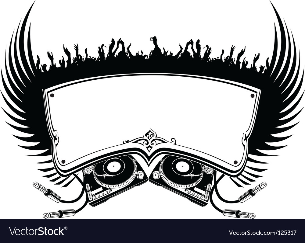 Dj Banner Royalty Free Vector Image Vectorstock