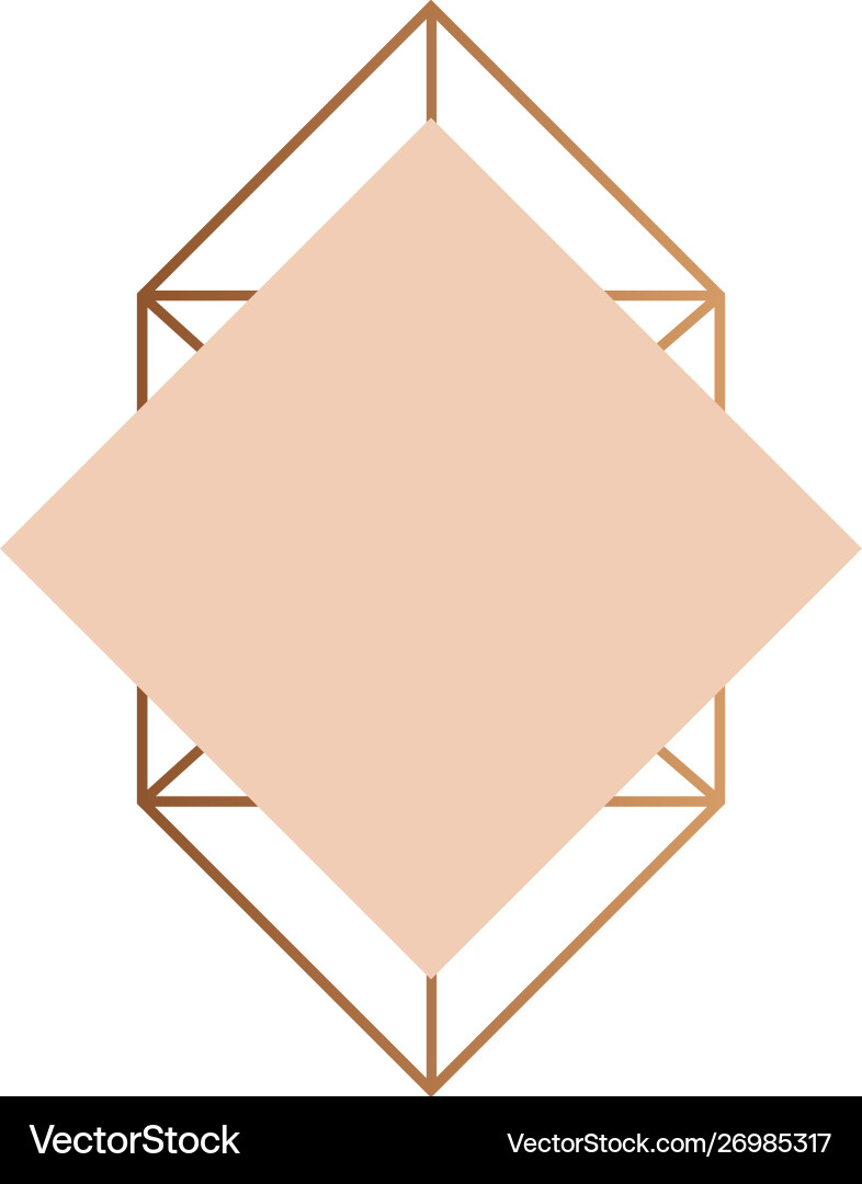 Label polygonal linear template white background Vector Image