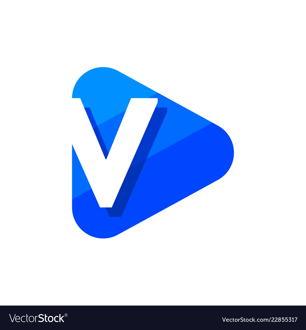 Logo letter v triangle