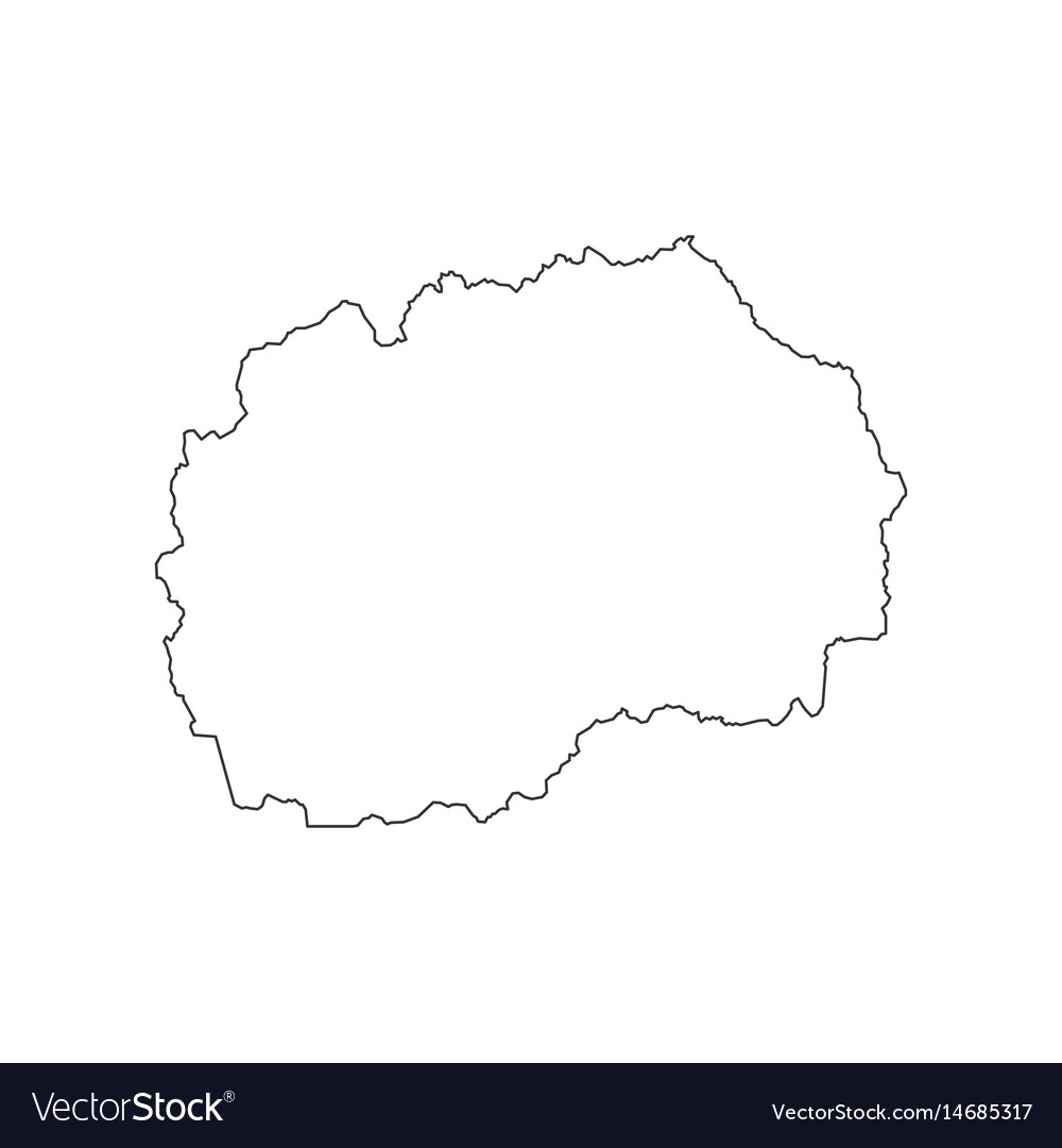 Macedonia map silhouette