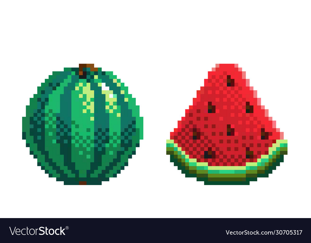 Pixel Art Pumpkin Icon. 32x32 Pixels. Vector Illustration On A