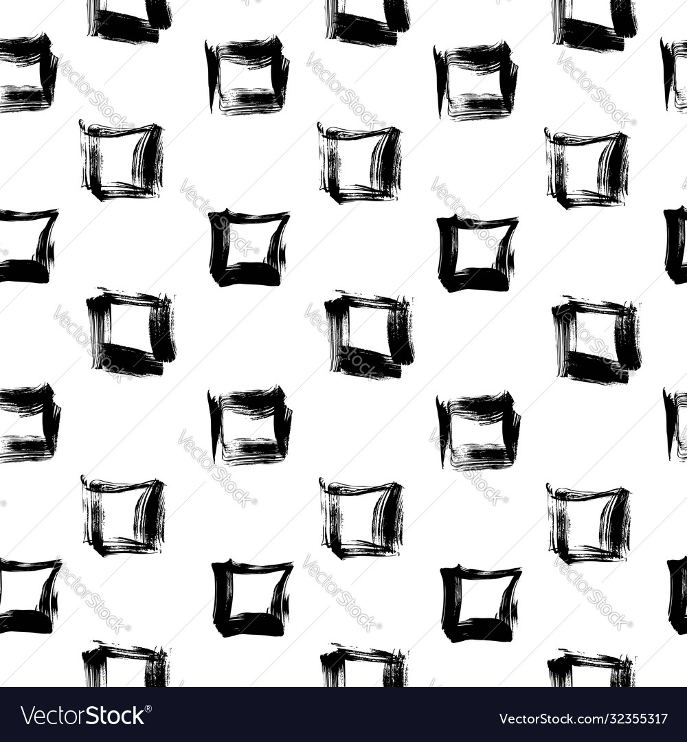 Seamless pattern from black square abstract