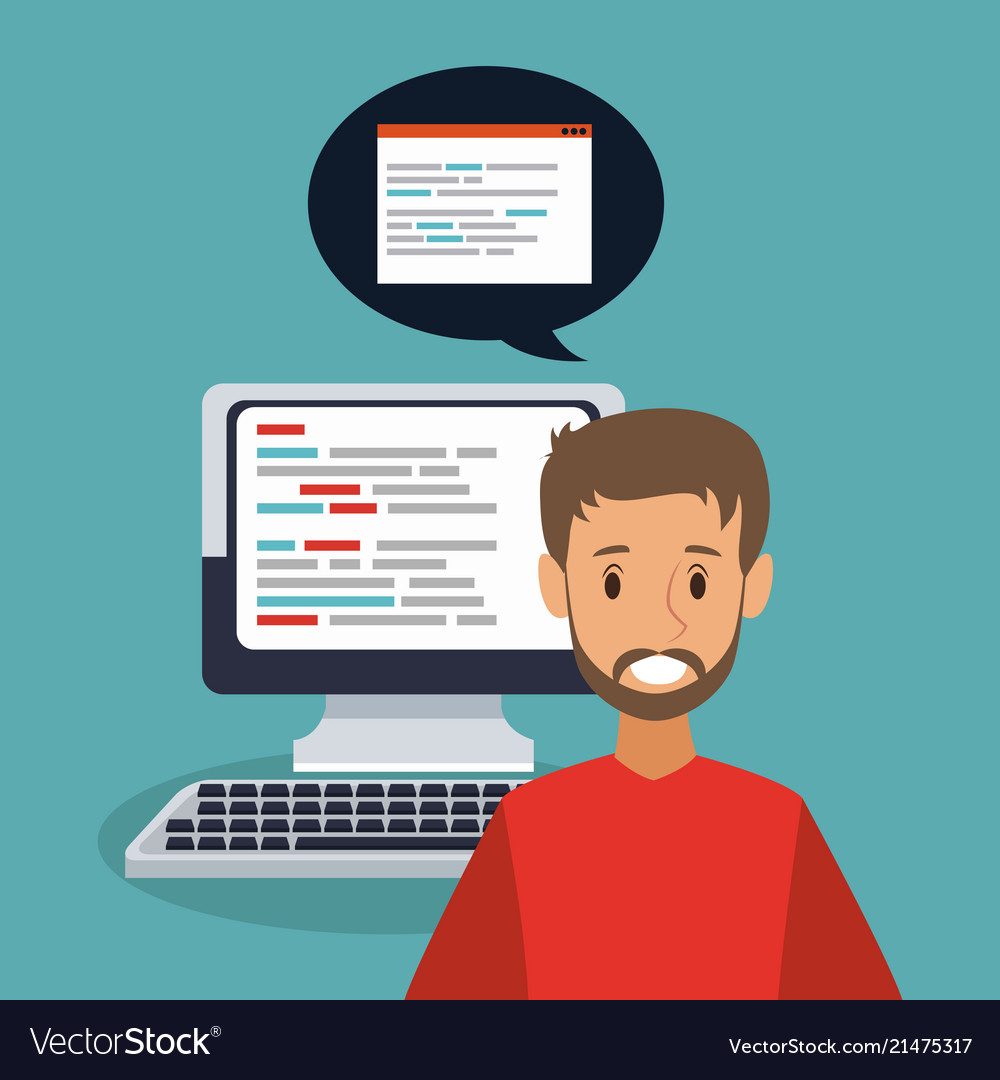 Software and programming vector image Software and programming