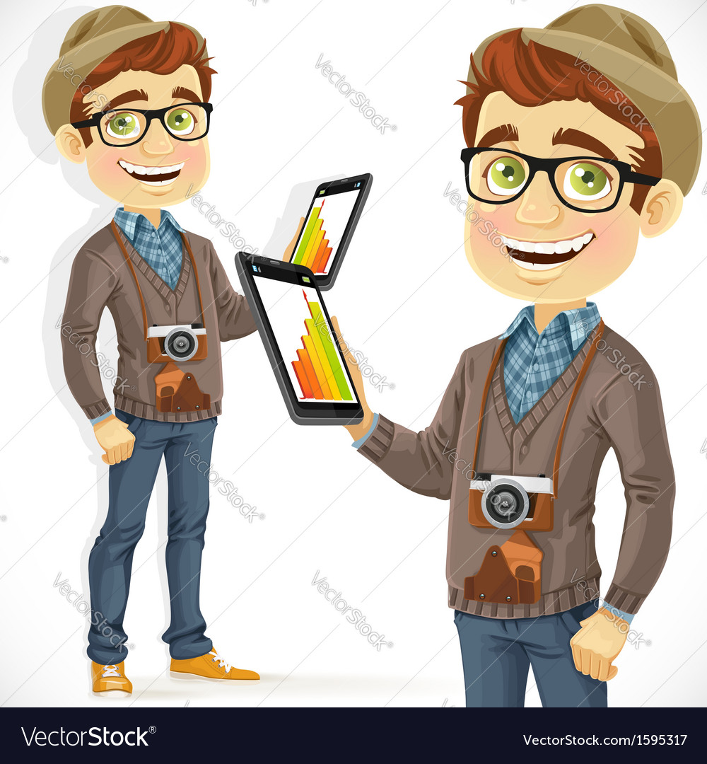 Stylish Man with Tablet