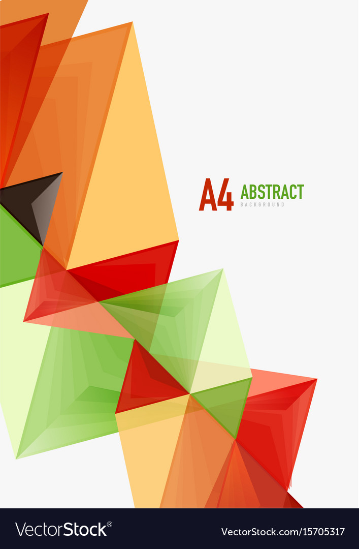 Triangular low poly a4 size geometric