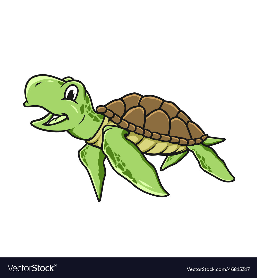 Turtle mascot Royalty Free Vector Image - VectorStock