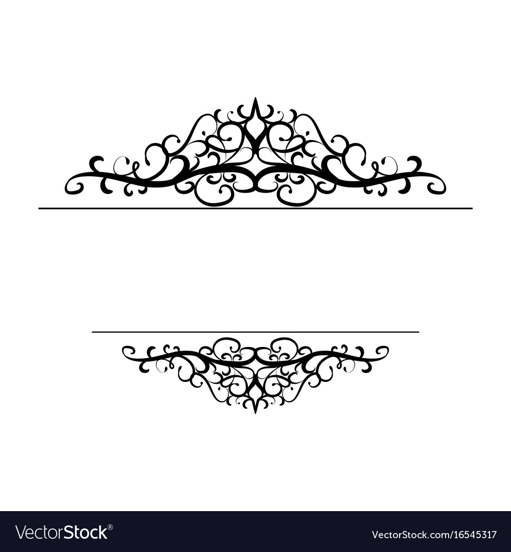 Vintage swirl frame Royalty Free Vector Image - VectorStock