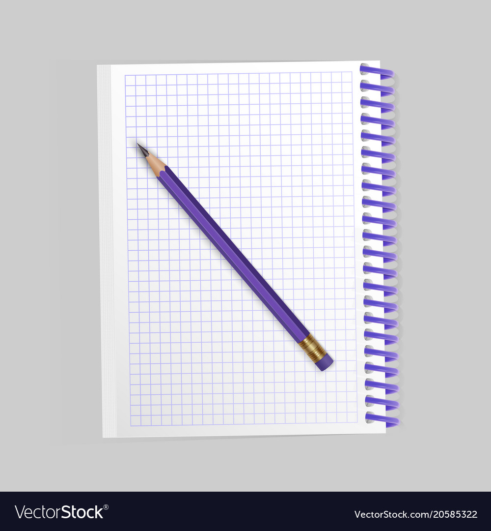 Blank realistic spiral notepad notebook