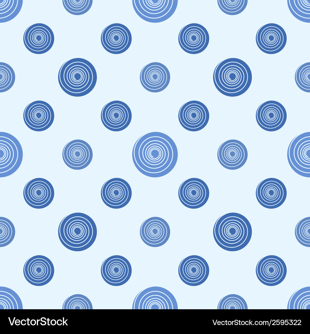 Blue polka dot seamless pattern Royalty Free Vector Image
