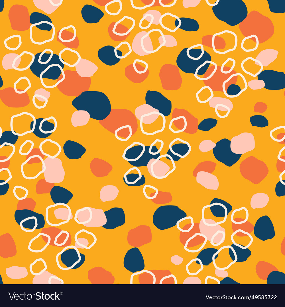 Different colored abstract bubbles and drops form