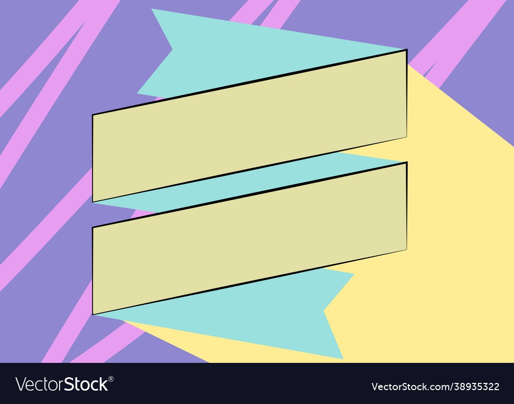 Folded paper sash drawing in zigzag pattern vector image Folded paper sash drawing in zigzag pattern
