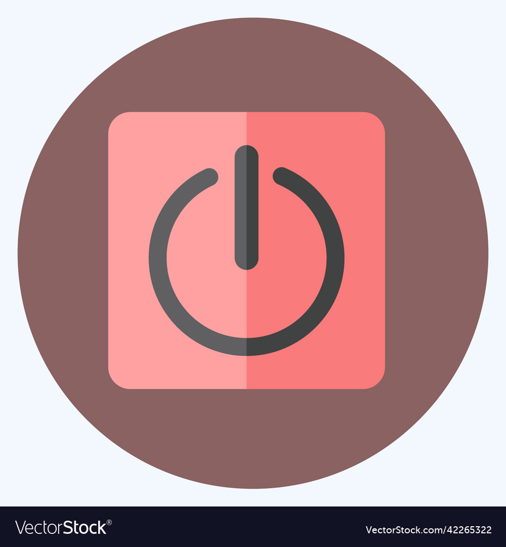Icon power button suitable for programming symbol vector image Icon power button suitable for programming symbol