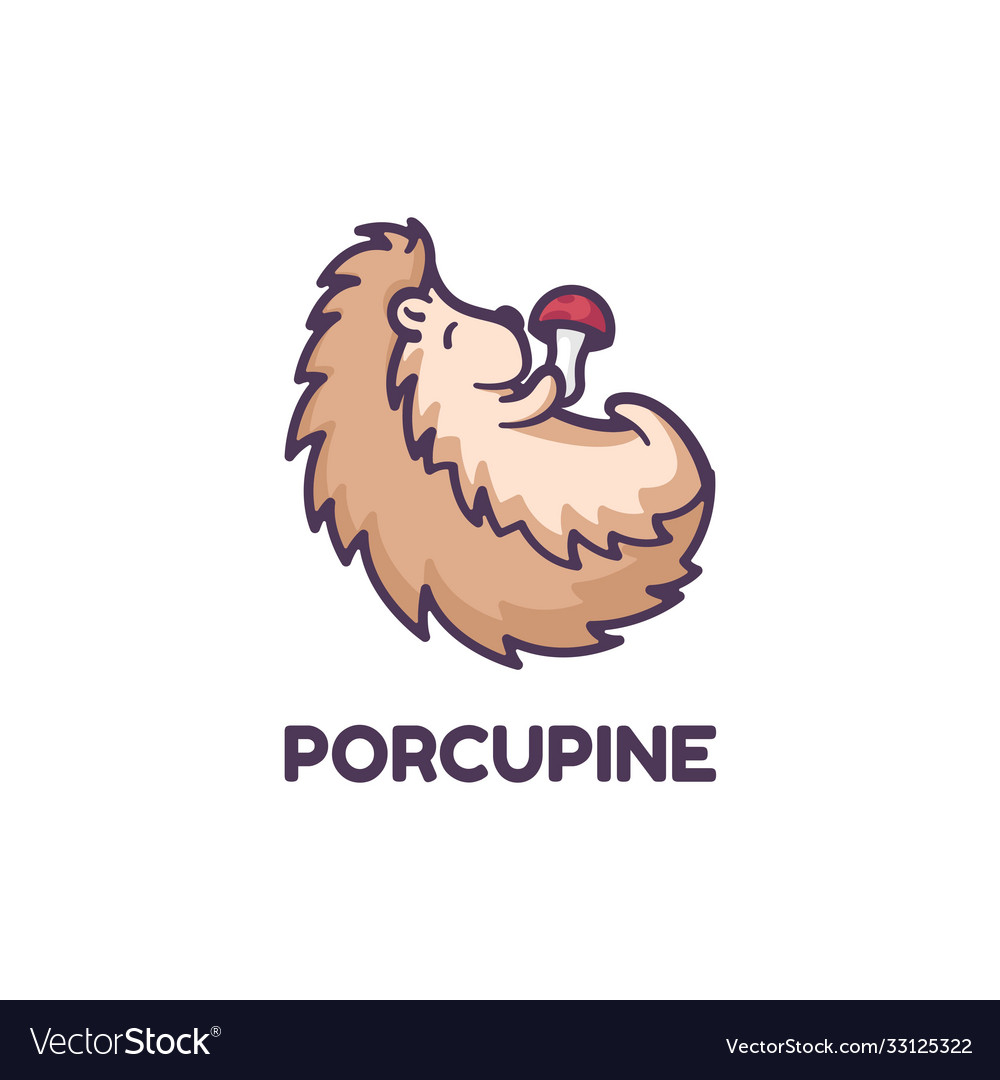 Logo porcupine simple mascot style