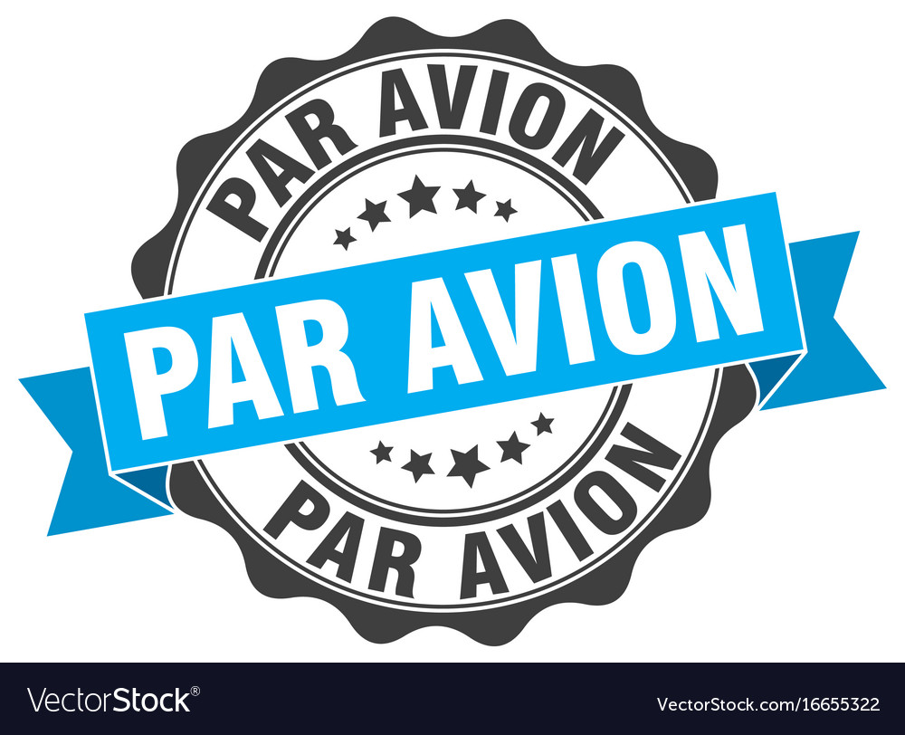 Par avion stamp sign seal