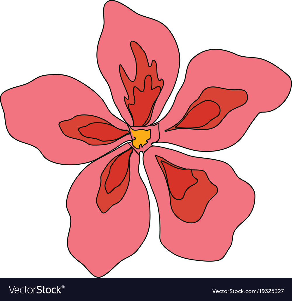 Beautiful flower symbol Royalty Free Vector Image