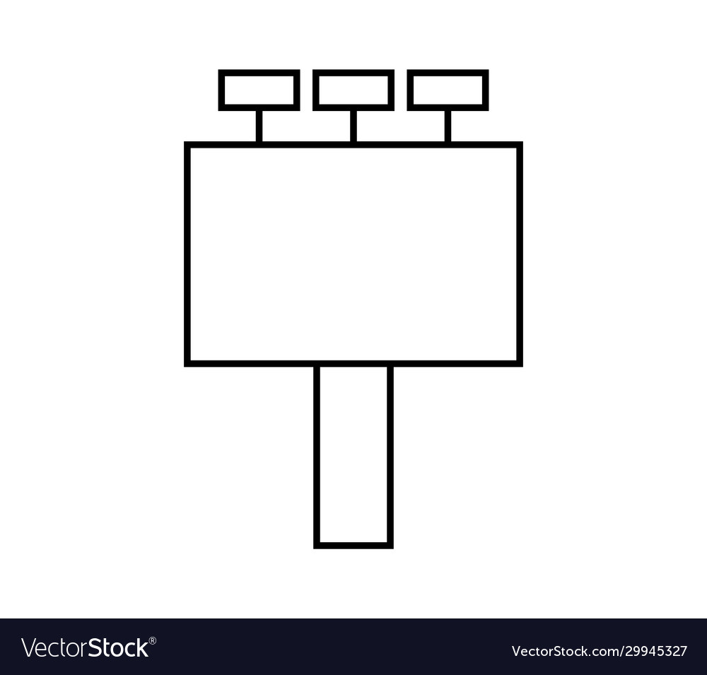 Billboard icon in on white background