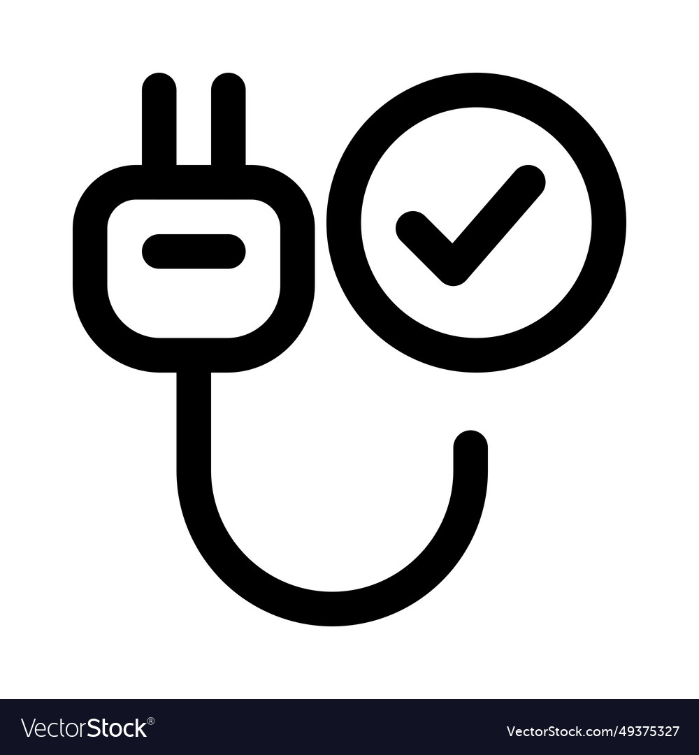 Checklist to verify power cable connections Vector Image