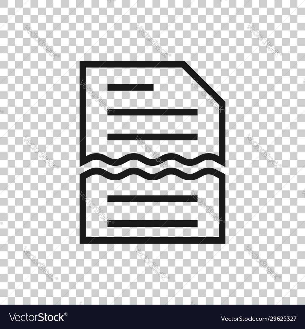Document error icon in flat style broken report vector image Document error icon in flat style broken report