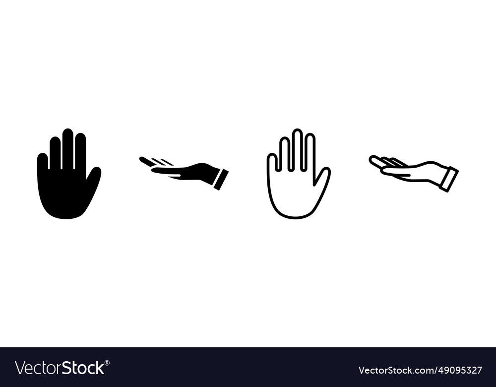 Hand icon symbols palm