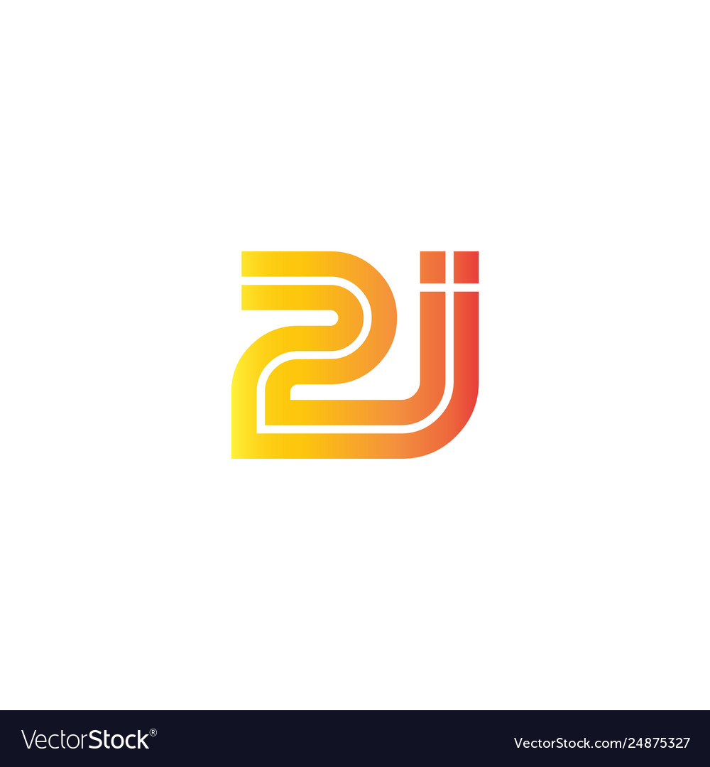 Initial letter 2j design logo template