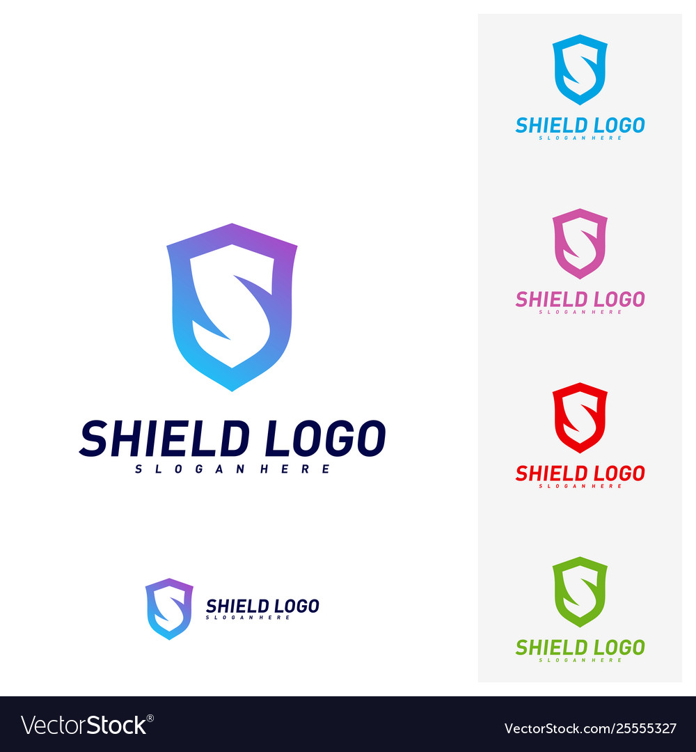 Initial s shield logo design concepts letter Vector Image