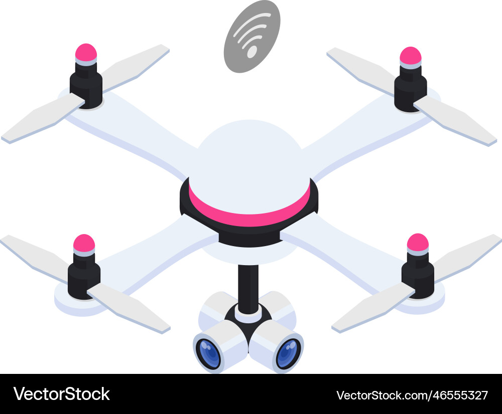Isometric quadrocopter Royalty Free Vector Image