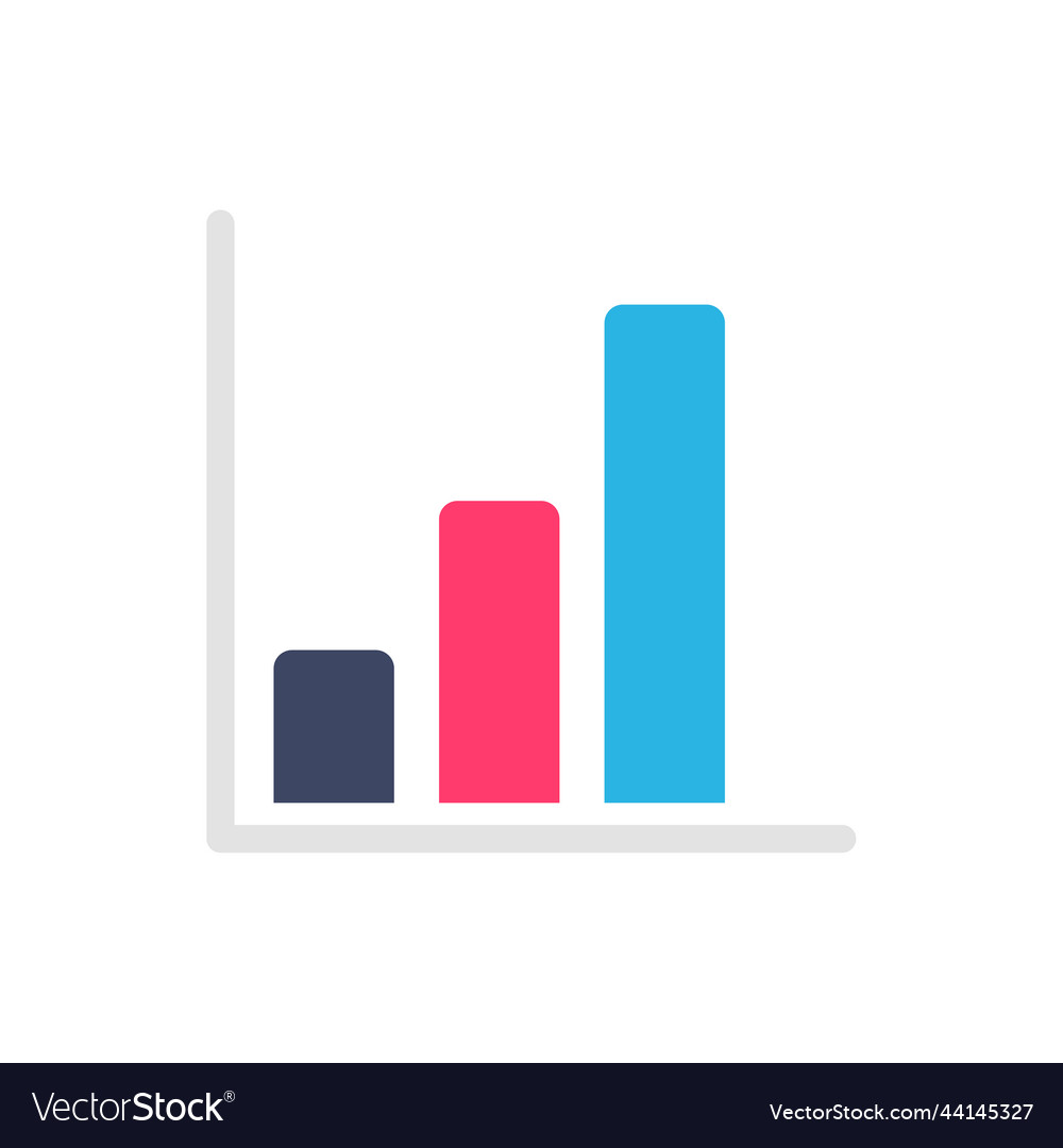 Line graph comparing business performance company vector image Line graph comparing business performance company
