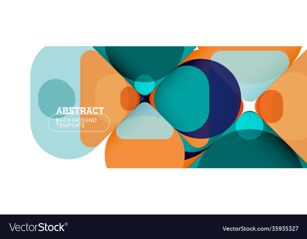 Modern geometric round shapes and dynamic lines