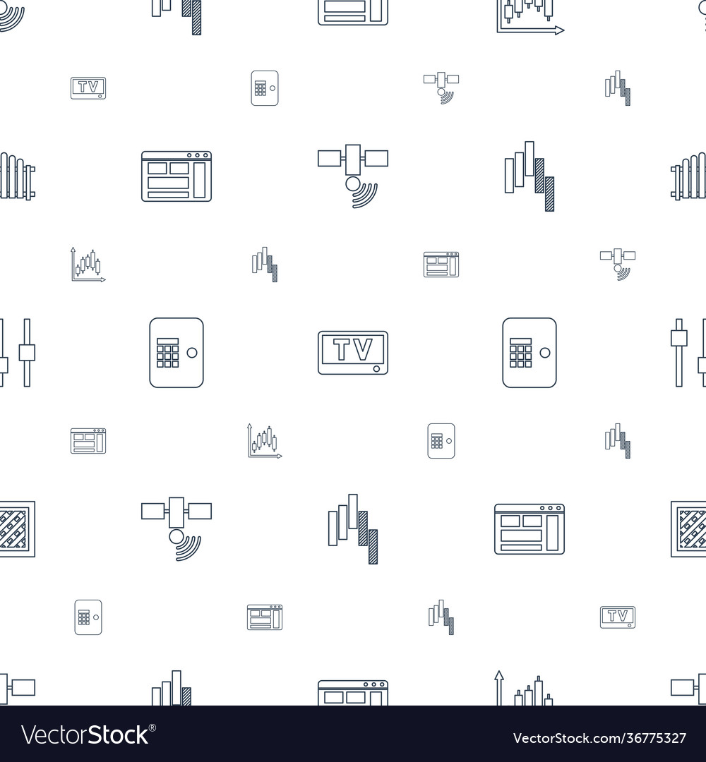 Panel icons pattern seamless white background