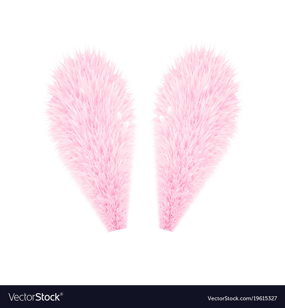 realistic rabbit bunny easter ears royalty free vector image
