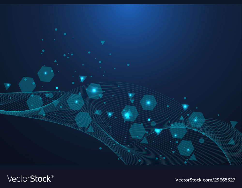 Science network pattern connecting lines and dots vector image Science network pattern connecting lines and dots